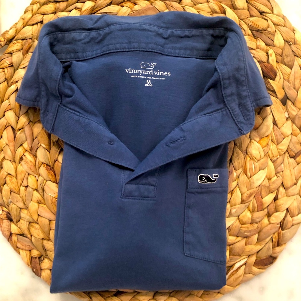 Boys Vineyard Vines Washed Cotton Polo Size 12-14